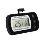 Thermometer for refrigerator, with mounting bracket, black color, model CT02